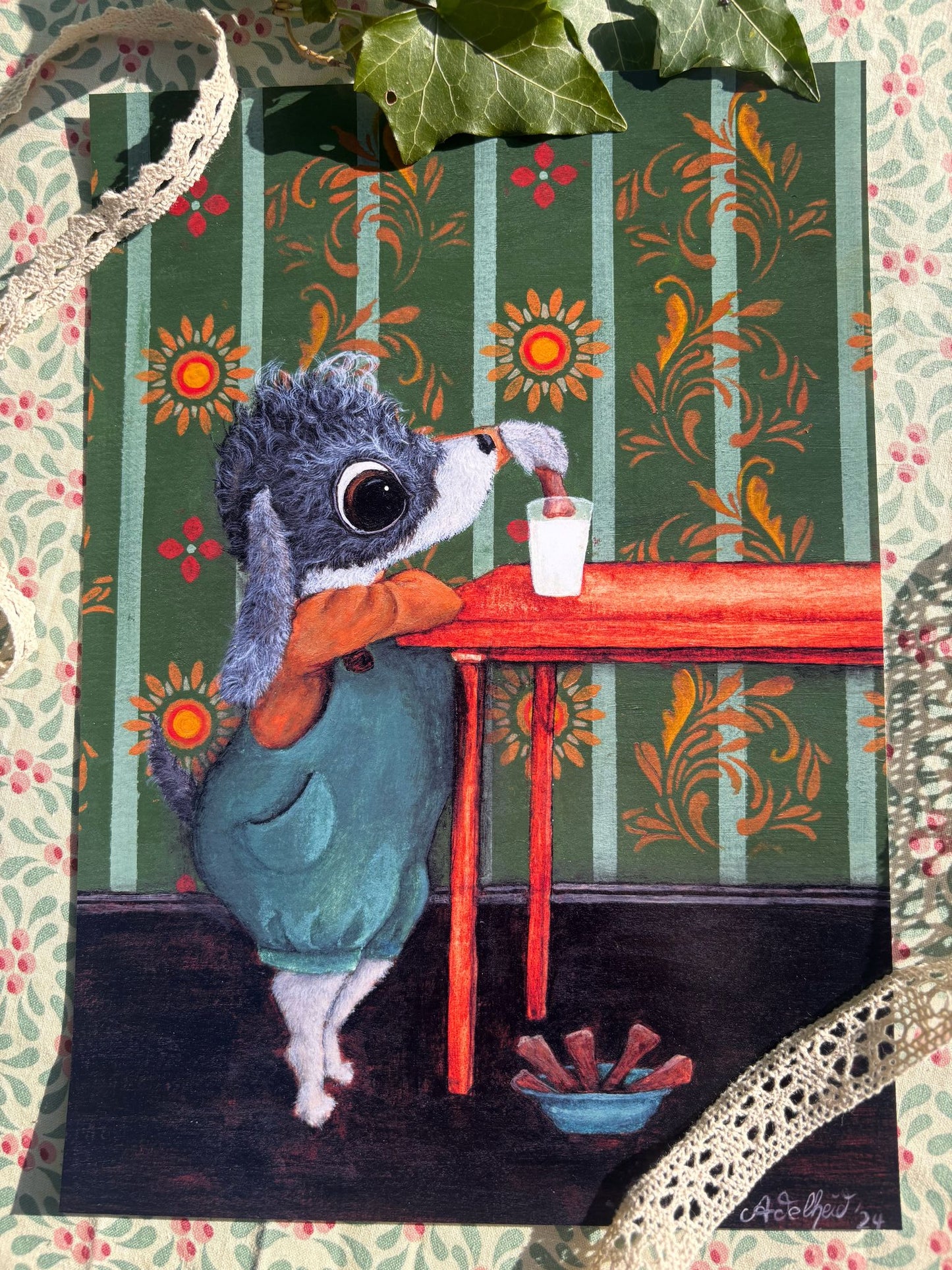 Hund mit Hundekuchen