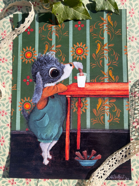 Hund mit Hundekuchen